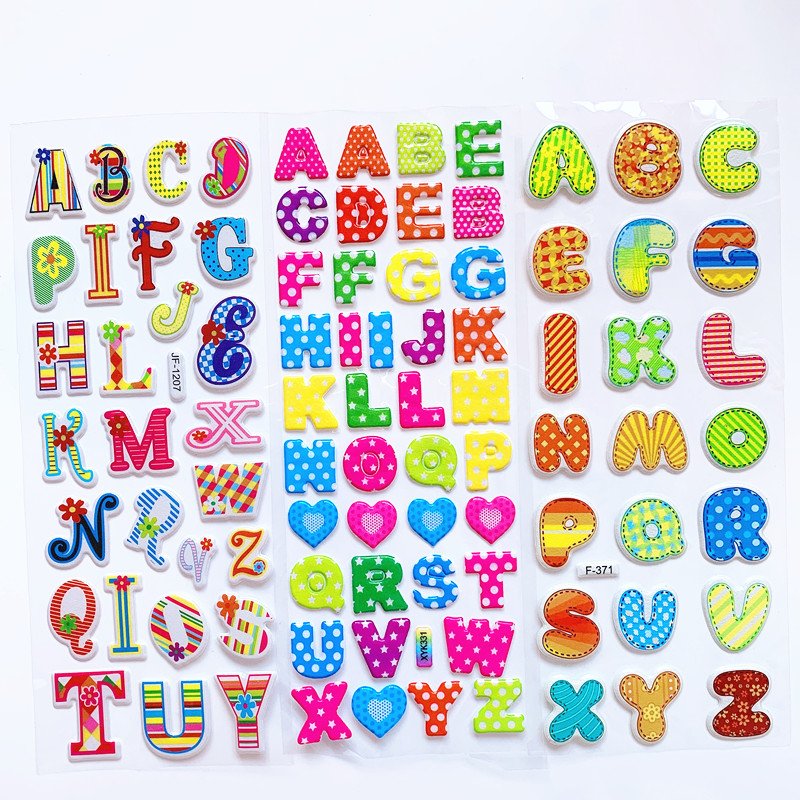 Kids Educational Toys Cartoon English Alphabet Letters Number Stickers