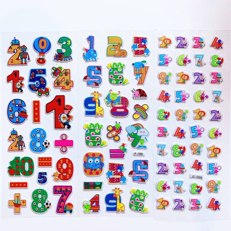 Kids Educational Toys Cartoon English Alphabet Letters Number Stickers
