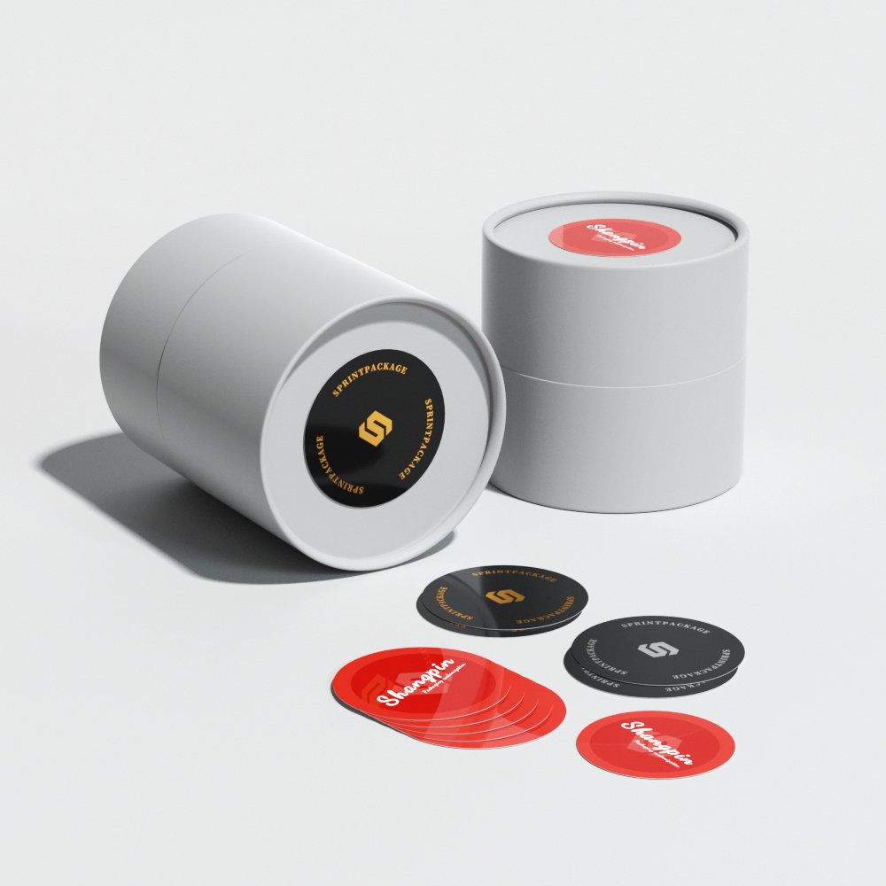 Custom Self-Adhesive Roll Vinyl Circle Label Sticker Private Design UV Printed Waterproof Sticker For Small Business