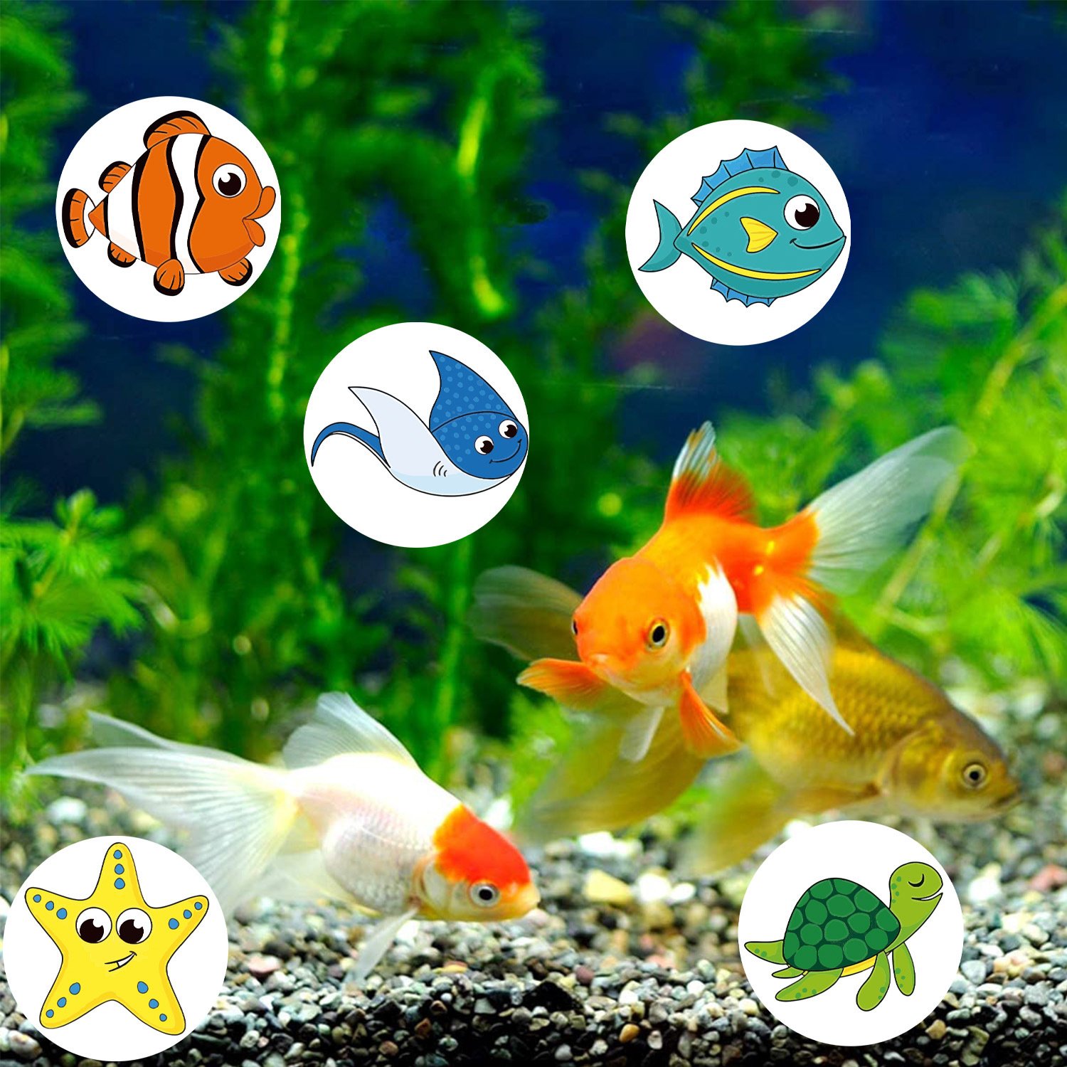 50-500pcs Cute Cartoon Starfish Stickers Children Reward Label