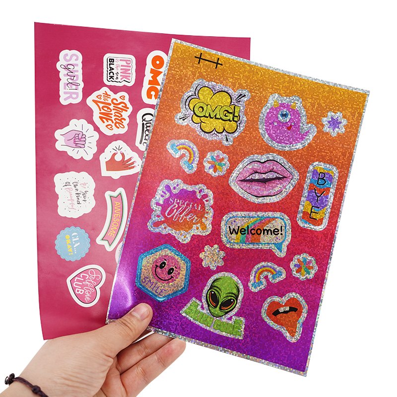 Custom Kiss Cut Laptop Phone Private Cute Cartoon Animal Decorative Kawaii Kid Designers Sticker Label Paper Sheet Printed Maker