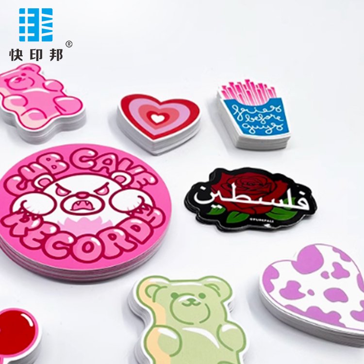 Easy Peel Uv Resist Printing Waterproof Durable White Vinyl Pvc Self Adhesive Die Cut Logo Stickers Custom Stickers
