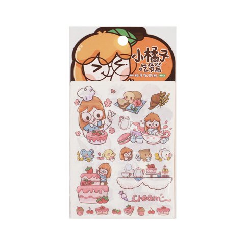 Internet Celebrity New High Aesthetic with Release Paper Cartoon Decoration Material Cheap Handmade DIY Collage Stickers