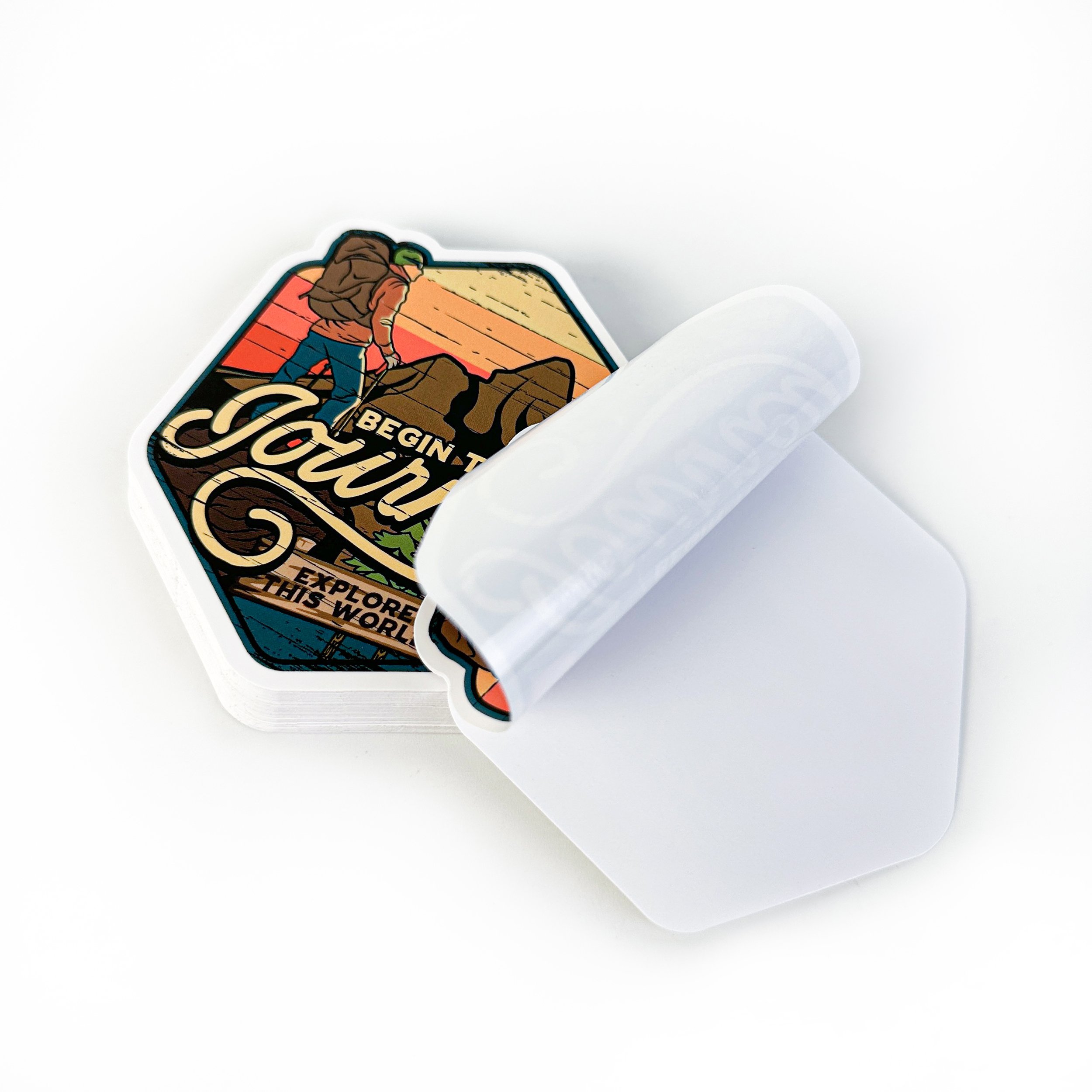 Custom UV Resist Outdoor Promotional Label Sticker Cartoon Waterproof Adhesive Vinyl PVC Die Cut Sticker Custom Stickers Logo