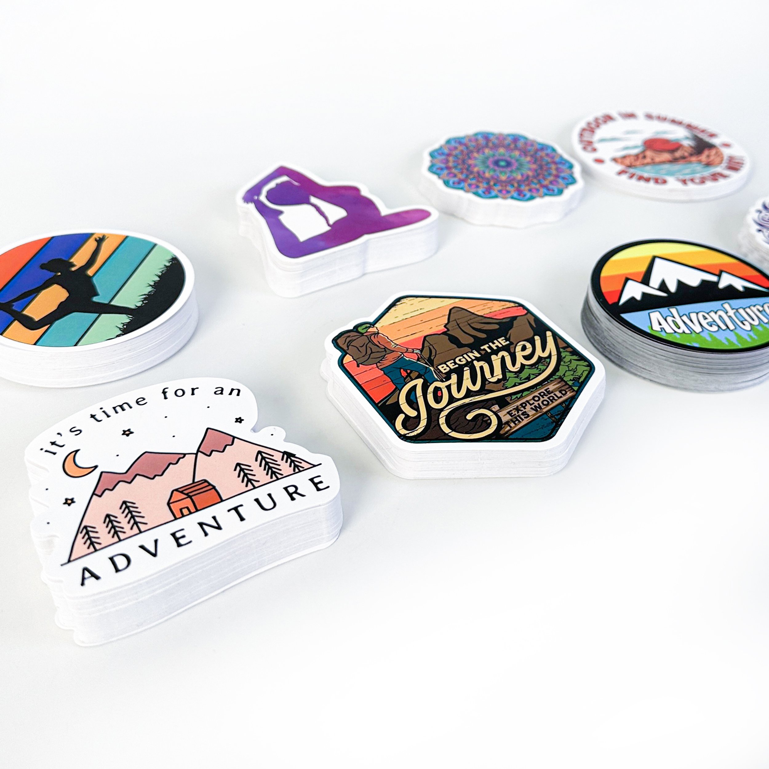 Custom UV Resist Outdoor Promotional Label Sticker Cartoon Waterproof Adhesive Vinyl PVC Die Cut Sticker Custom Stickers Logo