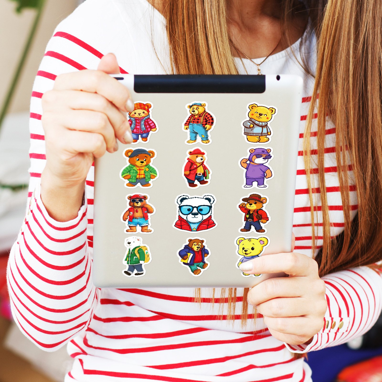 50PCS Funny cute animals kids gift Korea cartoon bear stickers