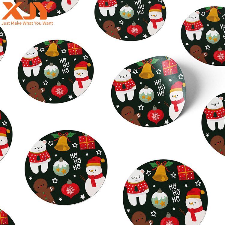 XJY Cartoon Christmas Stickers For Children Gift package Sticker Sheet Merry Christmas Decoration Holiday Celebration sticker