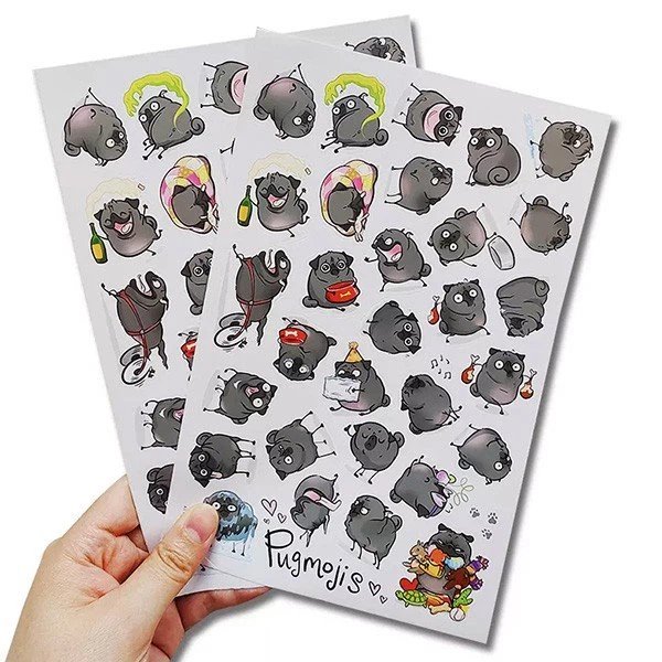 Personalized Private Logo Cartoon Kiss Cut Sticker Customized Printing Die Cut Kawaii Sticker Sheet