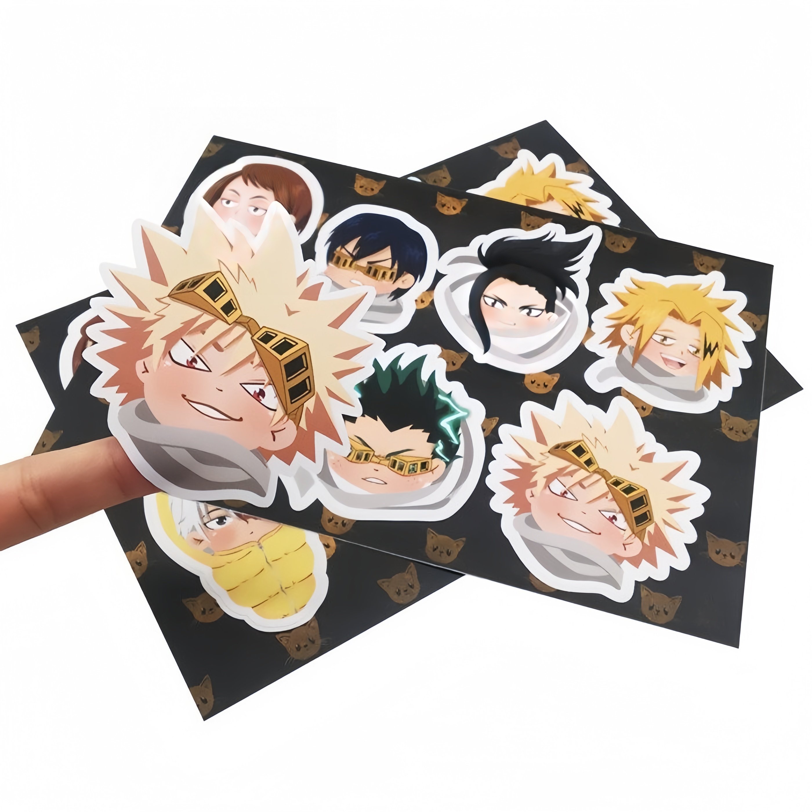 Personalized Private Logo Cartoon Kiss Cut Sticker Customized Printing Die Cut Kawaii Sticker Sheet