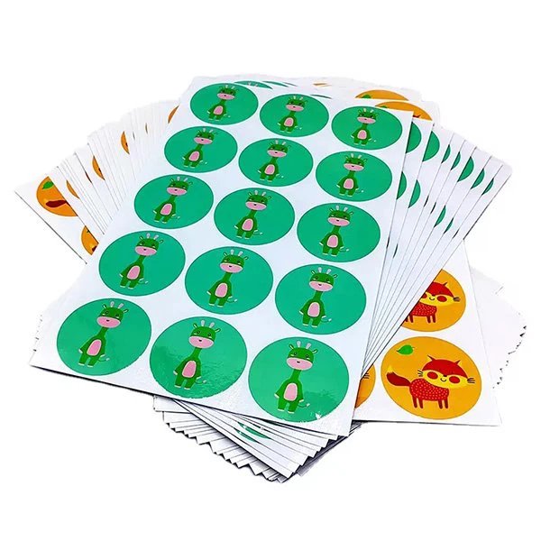 Personalized Private Logo Cartoon Kiss Cut Sticker Customized Printing Die Cut Kawaii Sticker Sheet