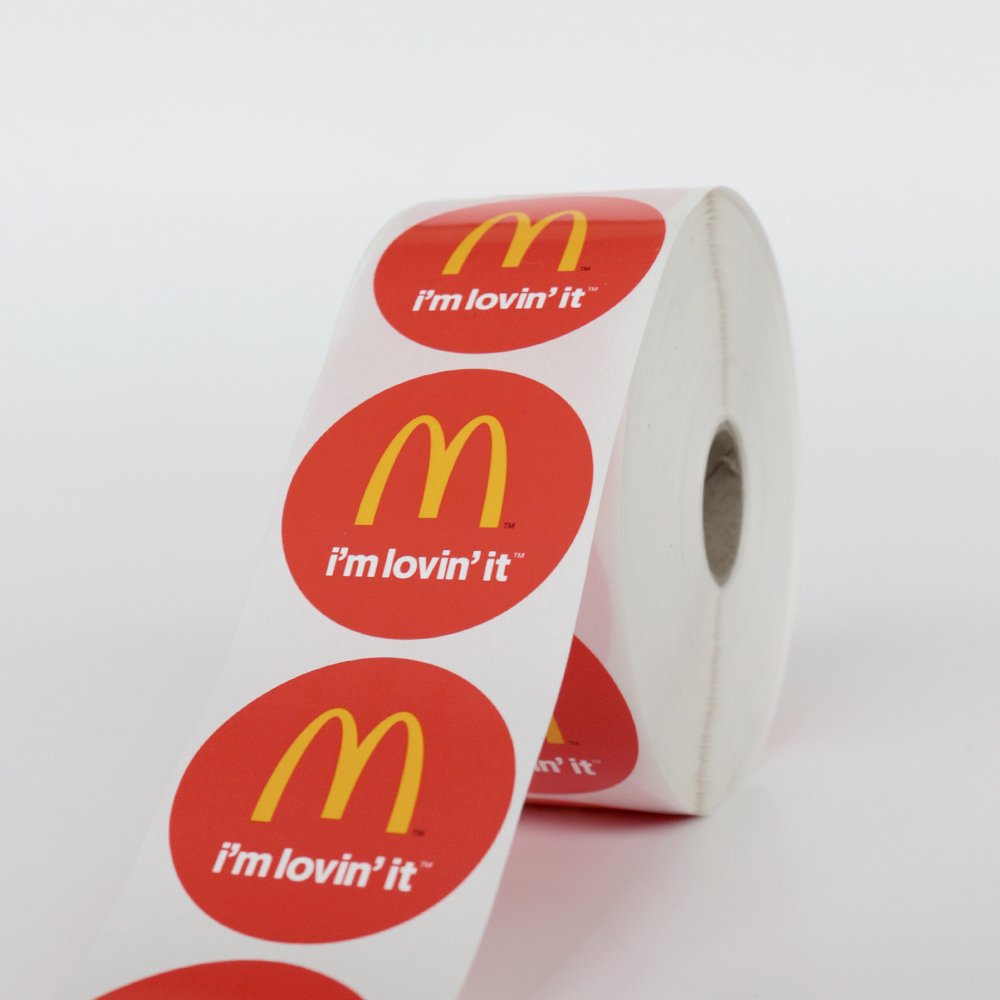 Cheap factory brand name logo sticker with short time delivery