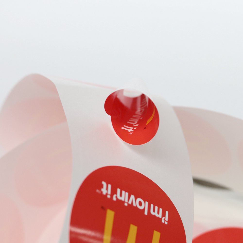 Cheap factory brand name logo sticker with short time delivery