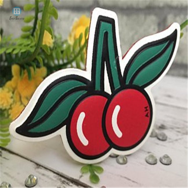 High Quality Funny Cartoon Sticker Custom Embossed 3D Pattern PU Leather Sticker