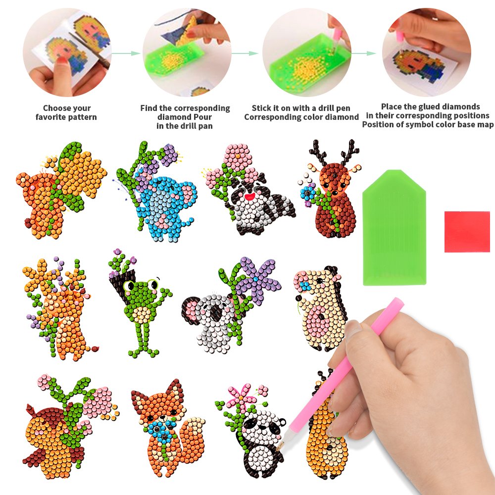 5D DIY Diamond Painting Kit for kids fun and easy creative diamond painting sticker art and crafts diamond Mosaic stickers