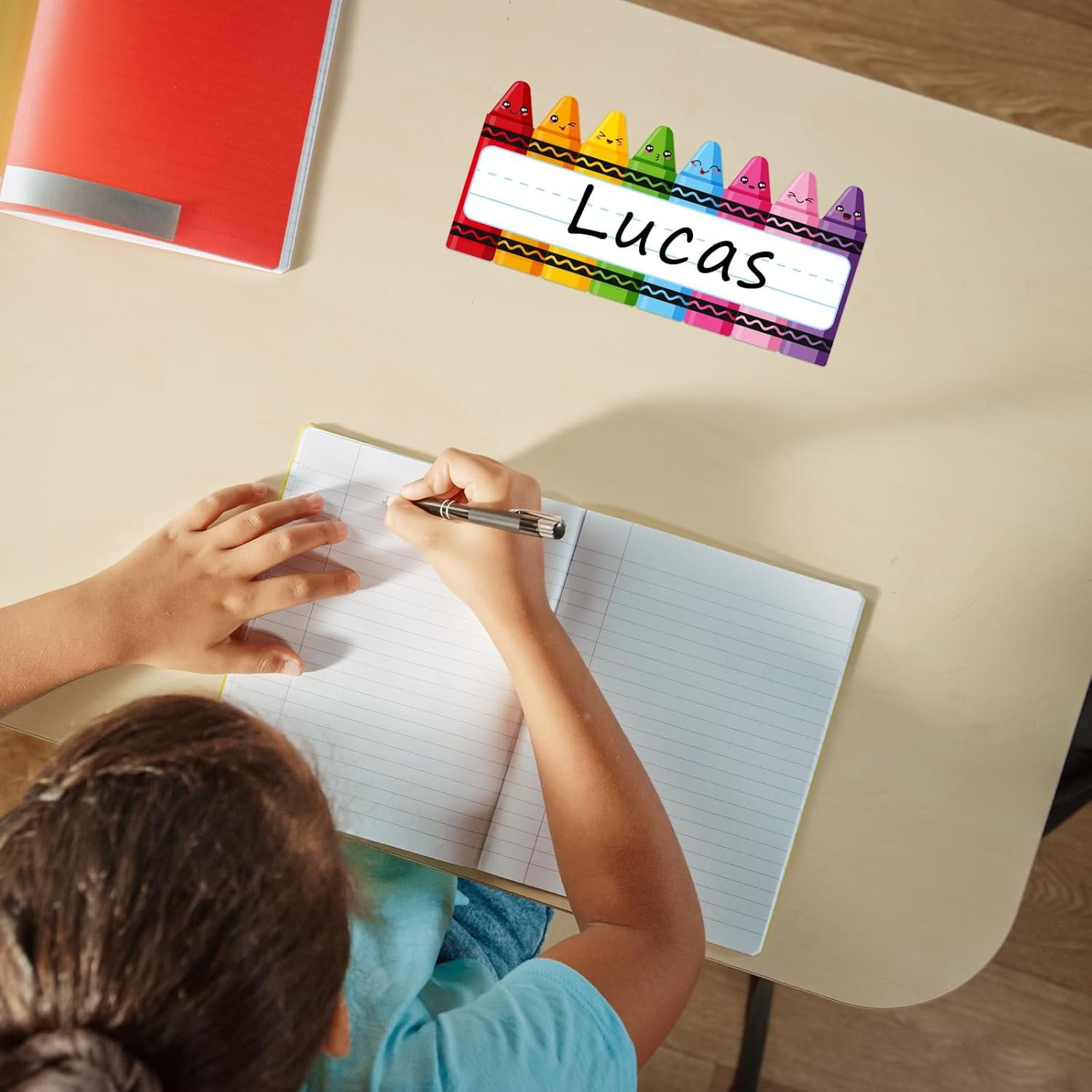 Colorful Cartoon Crayon Expression Nameplate Stickers Classroom Bulletin Board Label Decals Crayons Name Tags