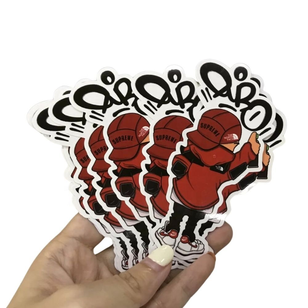 Custom Bumper Stickers UV Printing Adhesive Waterproof Die Cut PVC Vinyl Individual Logo Cartoon Stickers for Outdoor Car