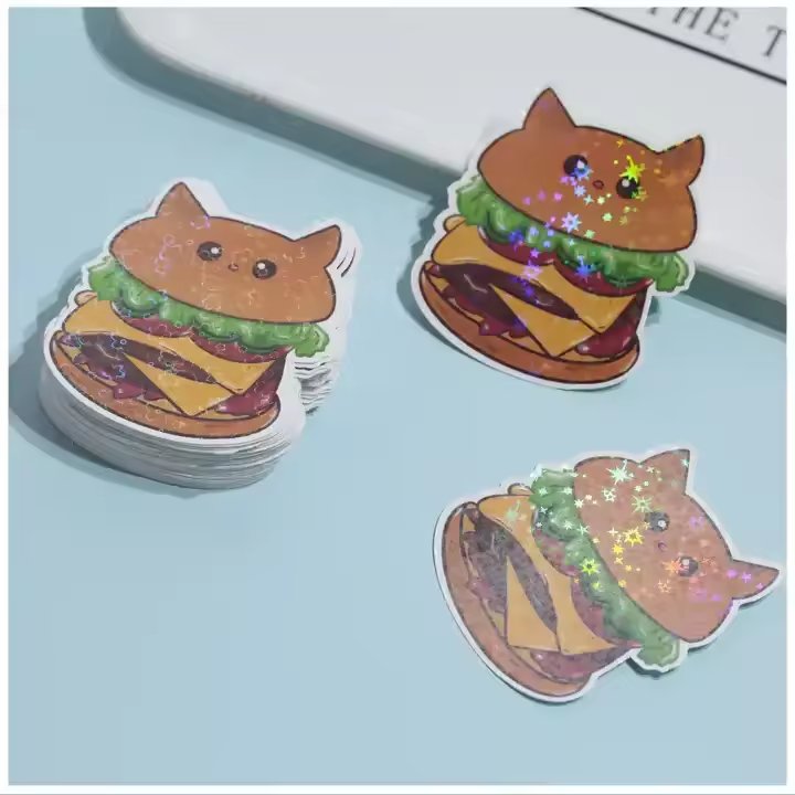 Custom Printing Die Cut Vinyl Stickers Adhesive Waterproof PVC Label Company Logo Design Cartoon Stickers