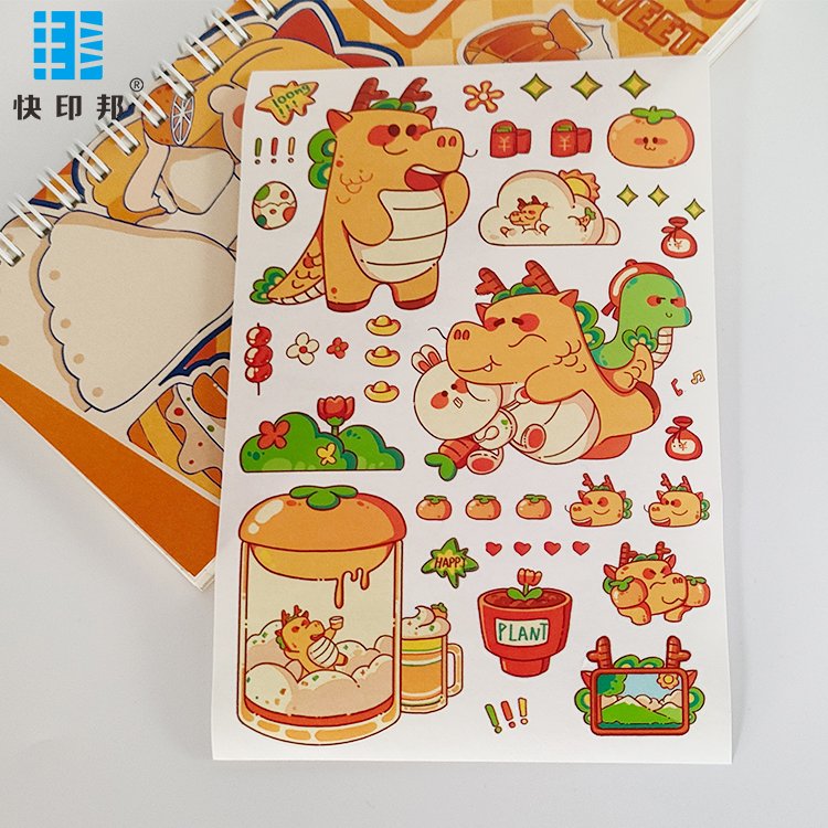 Custom Printing Adhesive Waterproof Pvc Label Cartoon Stickers Sheet Die Cut Vinyl Stickers