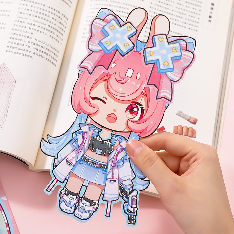 SIMNO Cartoon Girl Desifn Make Your Own Doll Dress Up Stickers Kids Princess Cute Reusable Sticker