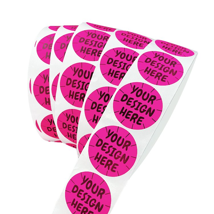 Labels Custom Printed Round Adhesive Waterproof Cartoon Roll Thank you Stickers