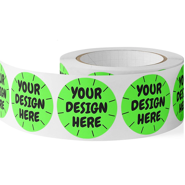 Labels Custom Printed Round Adhesive Waterproof Cartoon Roll Thank you Stickers