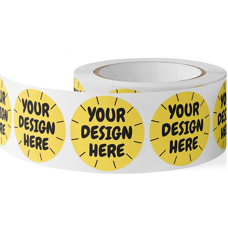 Labels Custom Printed Round Adhesive Waterproof Cartoon Roll Thank you Stickers