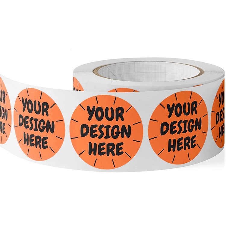 Labels Custom Printed Round Adhesive Waterproof Cartoon Roll Thank you Stickers