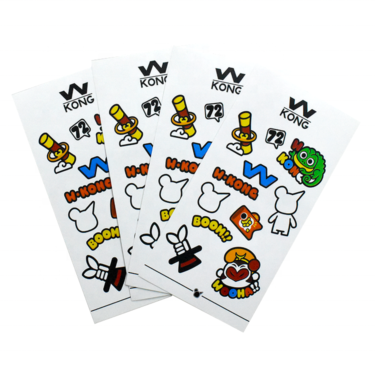 Custom kids decorative scrapbook DIY self adhesive kawaii cartoon sticker sheet