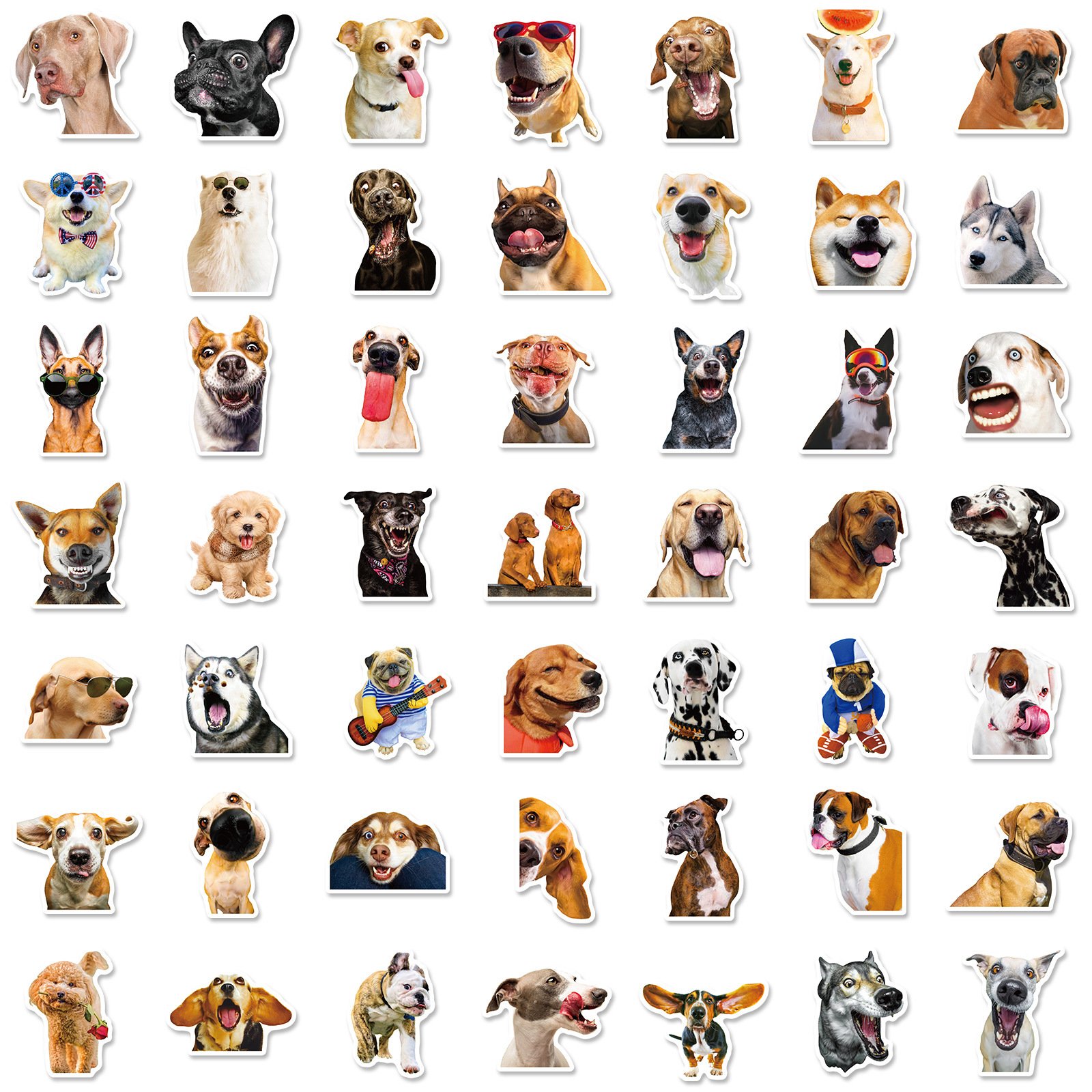 Reusable waterproof pvc vinyl adhesive decorative sticker cartoon custom die cut dog stickers for kids