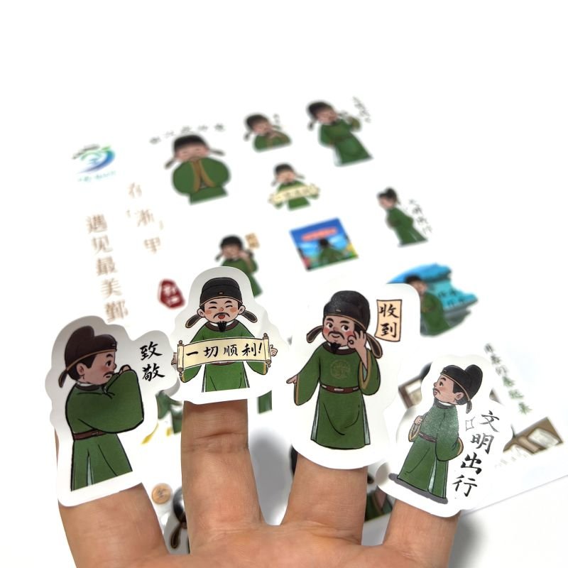 Factory Custom Personalized private waterproof cartoon kiss cut sticker paper