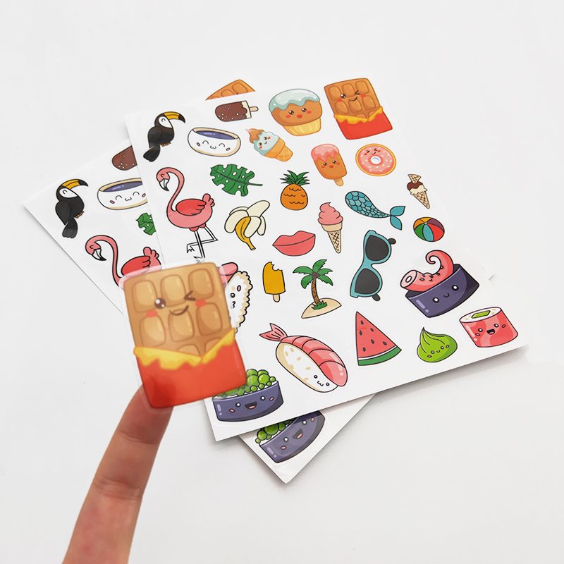 Quality Print Matte Vinyl Decorative Sticker Custom Kiss Cut Cute Cartoon Sheet Sticker