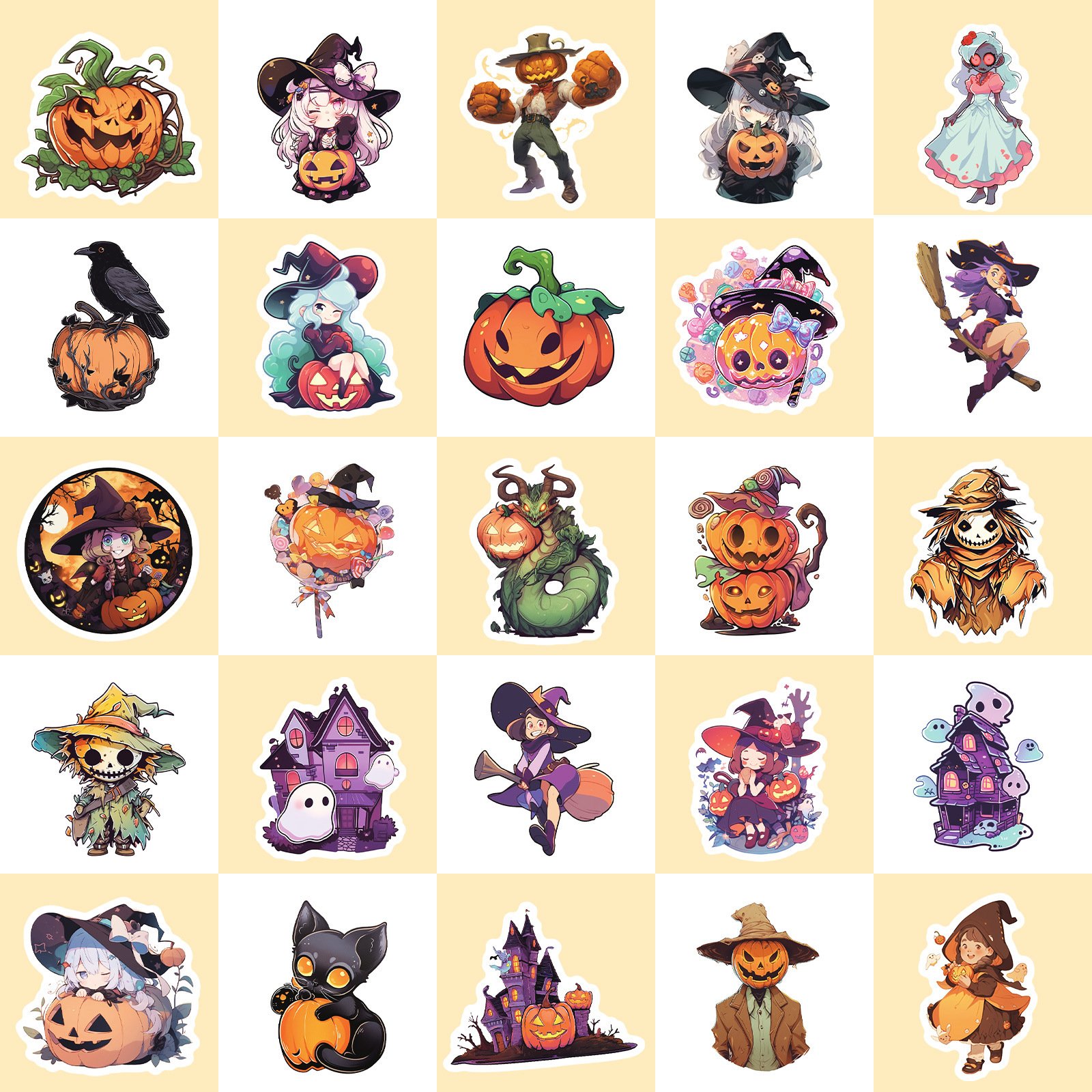 Company Design Labels Cartoon Waterproof Sticker Logo All Saints' Day Printing Holographic Vinyl Custom Die Cut Sticker Sheet