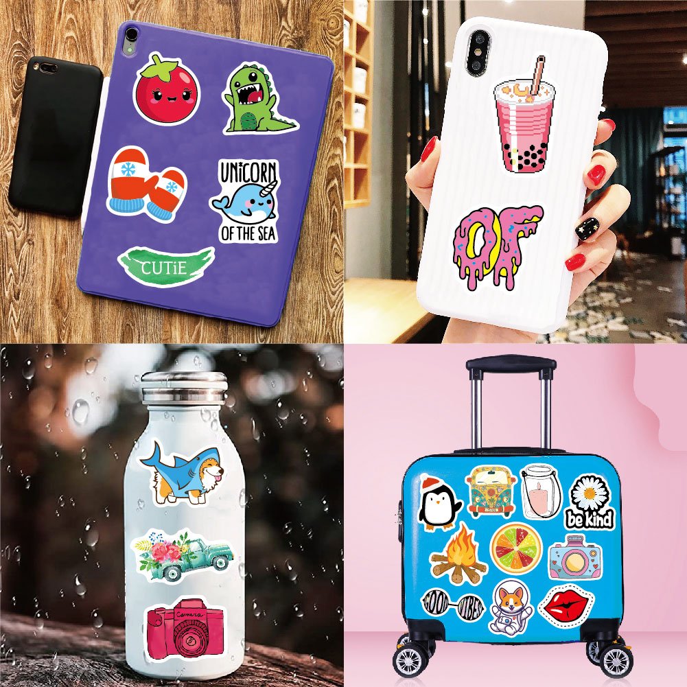 Vinyl Anime Mixed Stickers waterproof and sun-resistant cartoon VSCO sticker for phone laptop skateboard die cut sticker pack