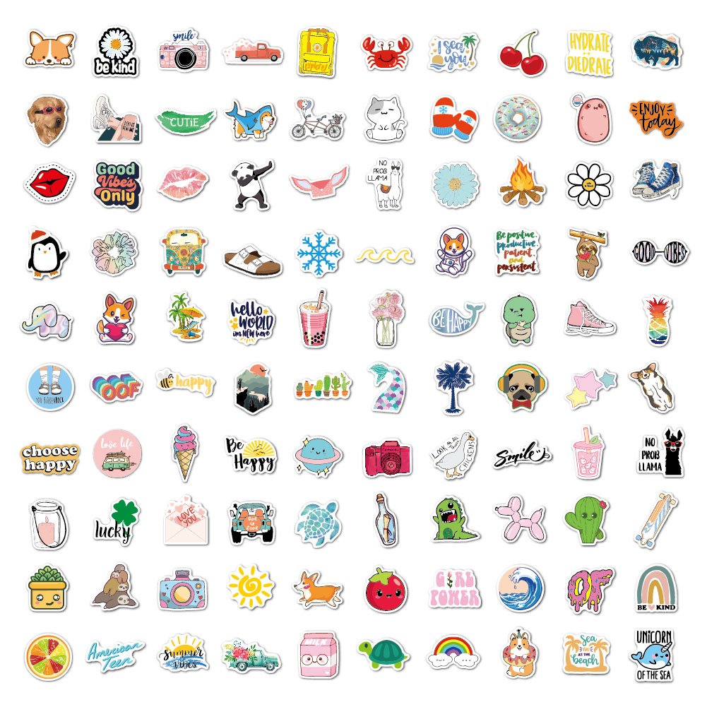 Vinyl Anime Mixed Stickers waterproof and sun-resistant cartoon VSCO sticker for phone laptop skateboard die cut sticker pack