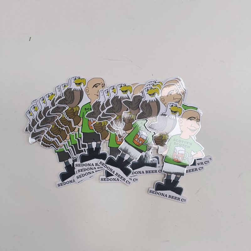 Individual cartoon logo label Self adhesive glossy vinyl sticker Printing custom die cut sticker