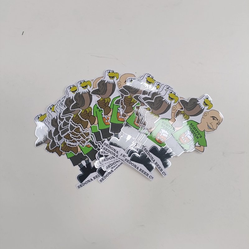 Individual cartoon logo label Self adhesive glossy vinyl sticker Printing custom die cut sticker