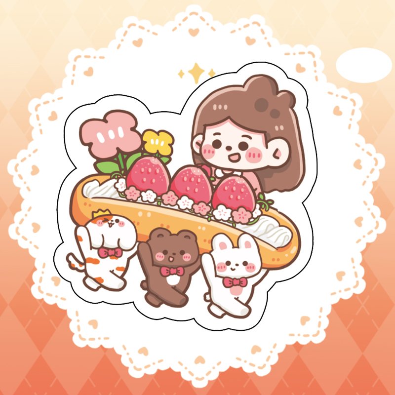 Gaoshan Cultural and Creative Muzi Complete Set of Handmade Decoration Tools Sweet Cartoon Emotional Pattern Stickers