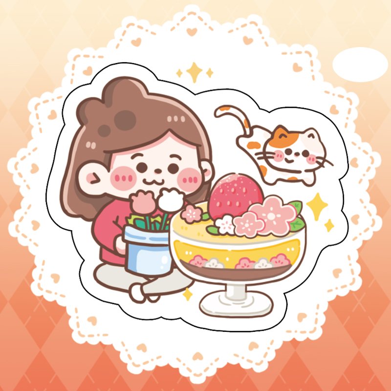 Gaoshan Cultural and Creative Muzi Complete Set of Handmade Decoration Tools Sweet Cartoon Emotional Pattern Stickers