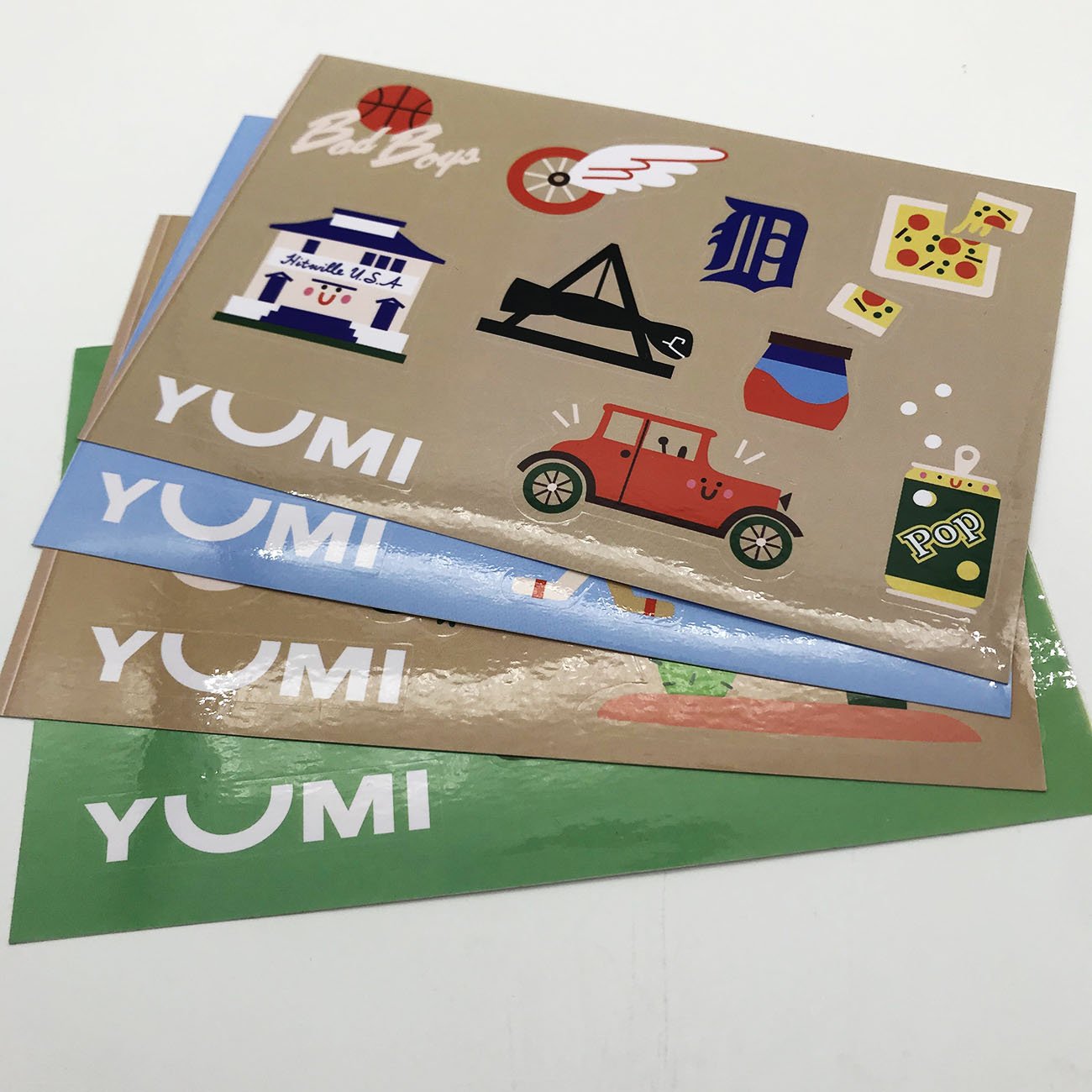 Art Half Manufacturer Custom A4 A5 A6 Adhesive Paper Waterproof Vinyl Thick Shape Cartoon Promotional Kiss-cut Stickers Sheet