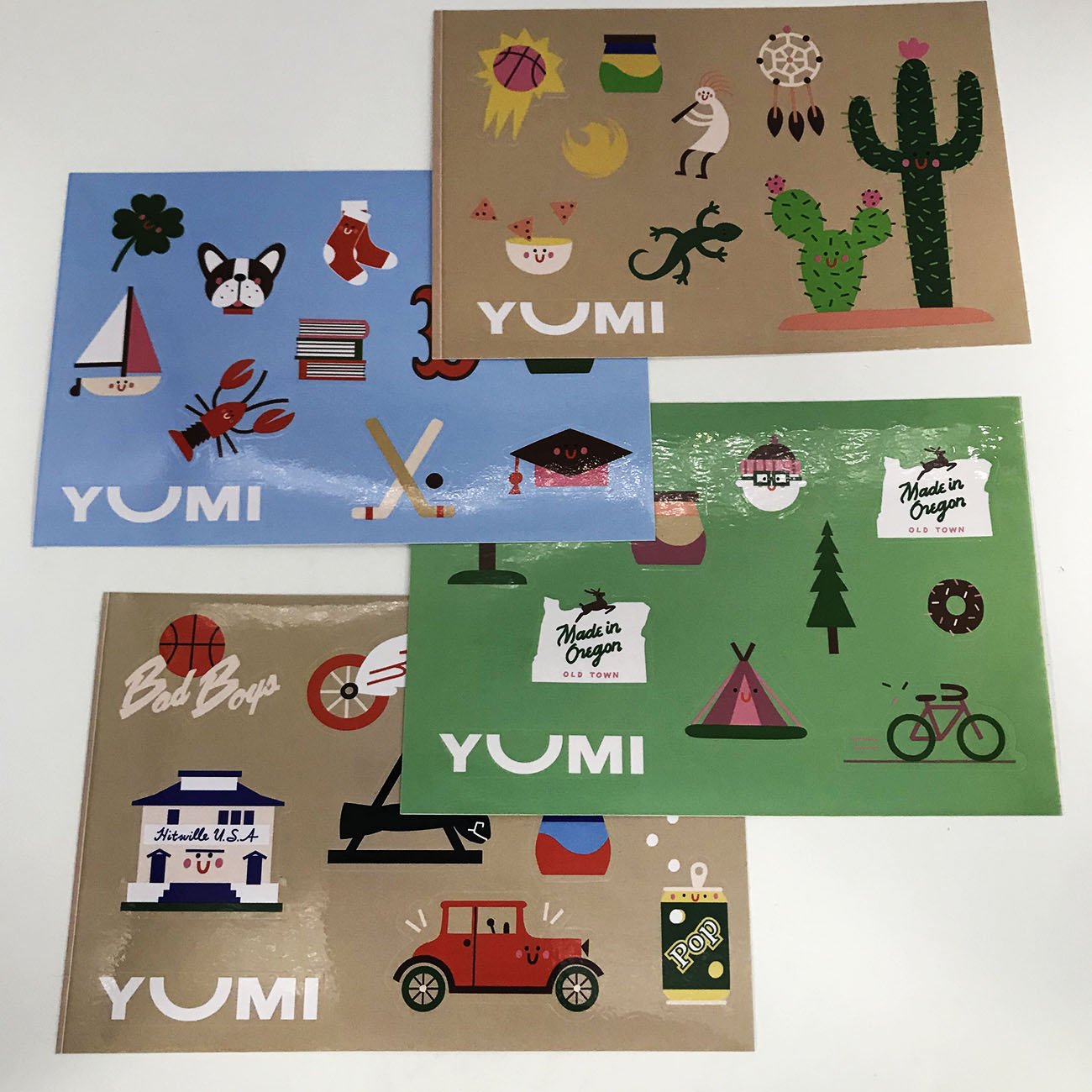 Art Half Manufacturer Custom A4 A5 A6 Adhesive Paper Waterproof Vinyl Thick Shape Cartoon Promotional Kiss-cut Stickers Sheet