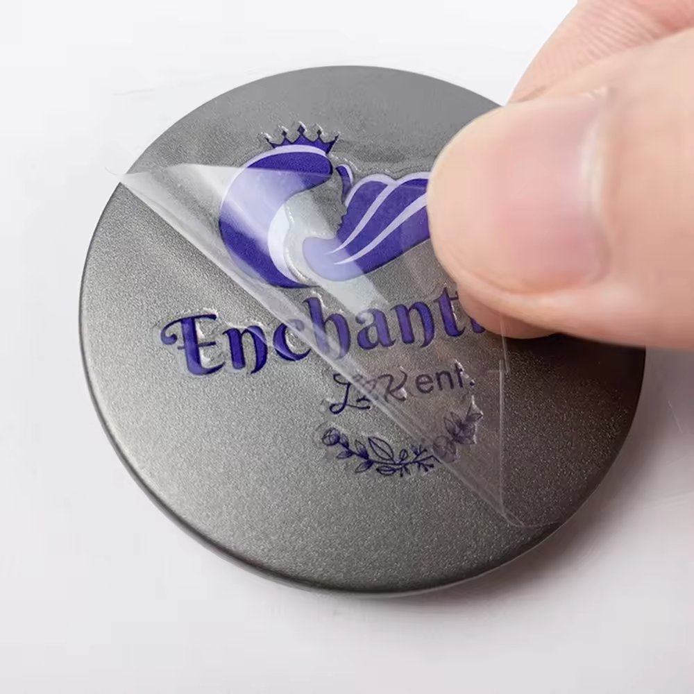 Crafts Glass Logo Furnitures Wood 3D Metallic Gold Sliver transfer Sticker custom waterproof vinyl UV transfer sticker