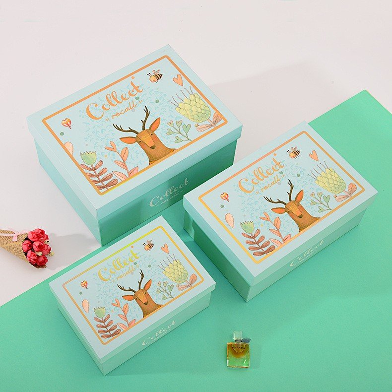 Spot deer to make cartoon gift packaging birthday gift lipstick box LiDai suits