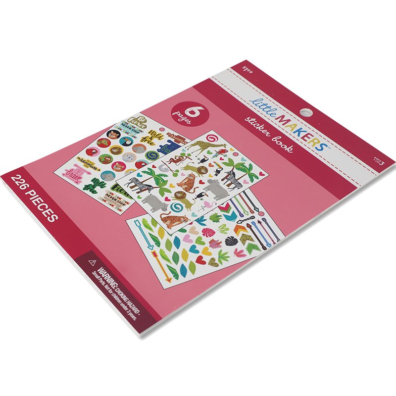 OEM Custom Removable Cartoon Sticker Book Paper Scrapbook Sticker Album