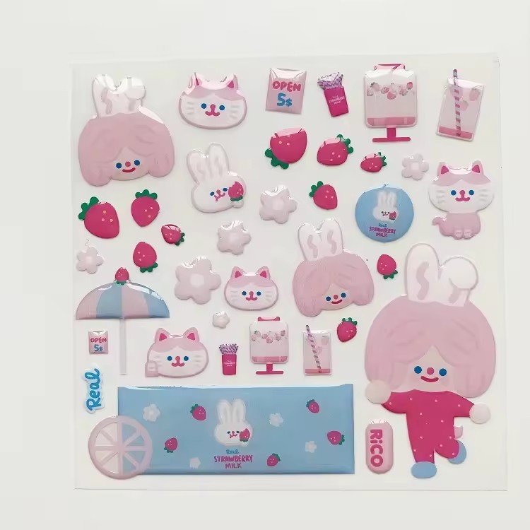 Custom Eco Friendly High Quality Soft Gel Domed Epoxy 3d Stickers On Sheets
