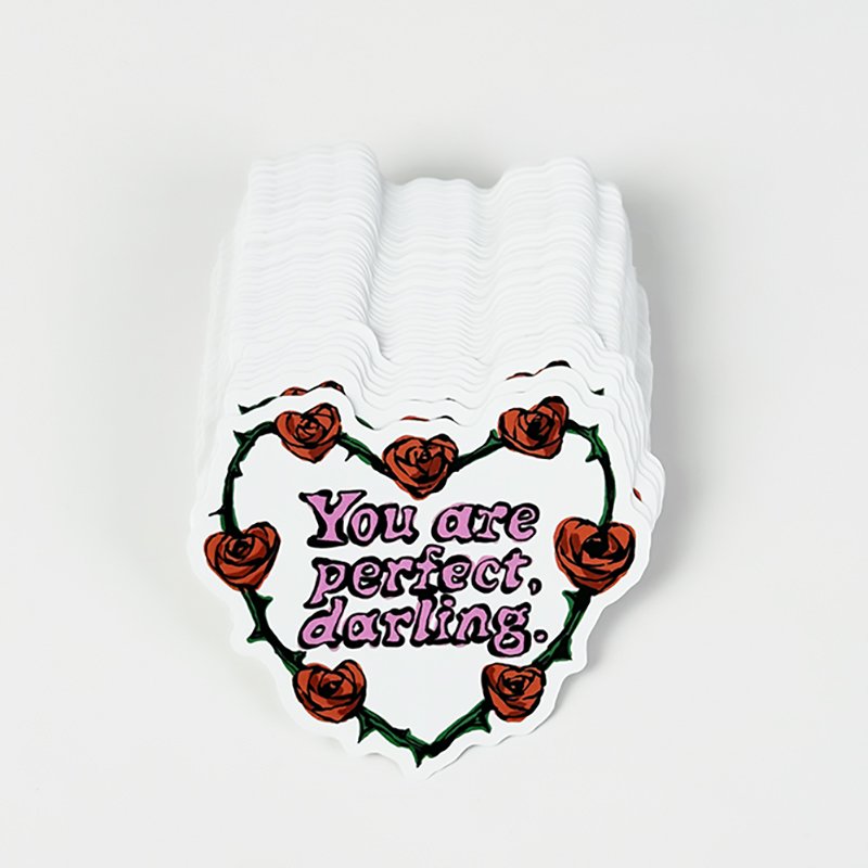 Private Logo UV Resist Printed Waterproof Durable Vinyl PVC Decorative Die Cut Custom Cute Cartoon Sticker Custom Stickers