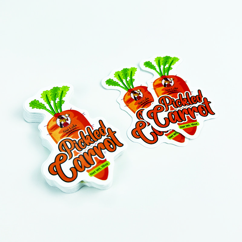 Low MOQ UV Proof Custom Kiss Cut Individual Logo Food Cute Label Self Adhesive Customize Die Cut Vinyl Stickers Waterproof