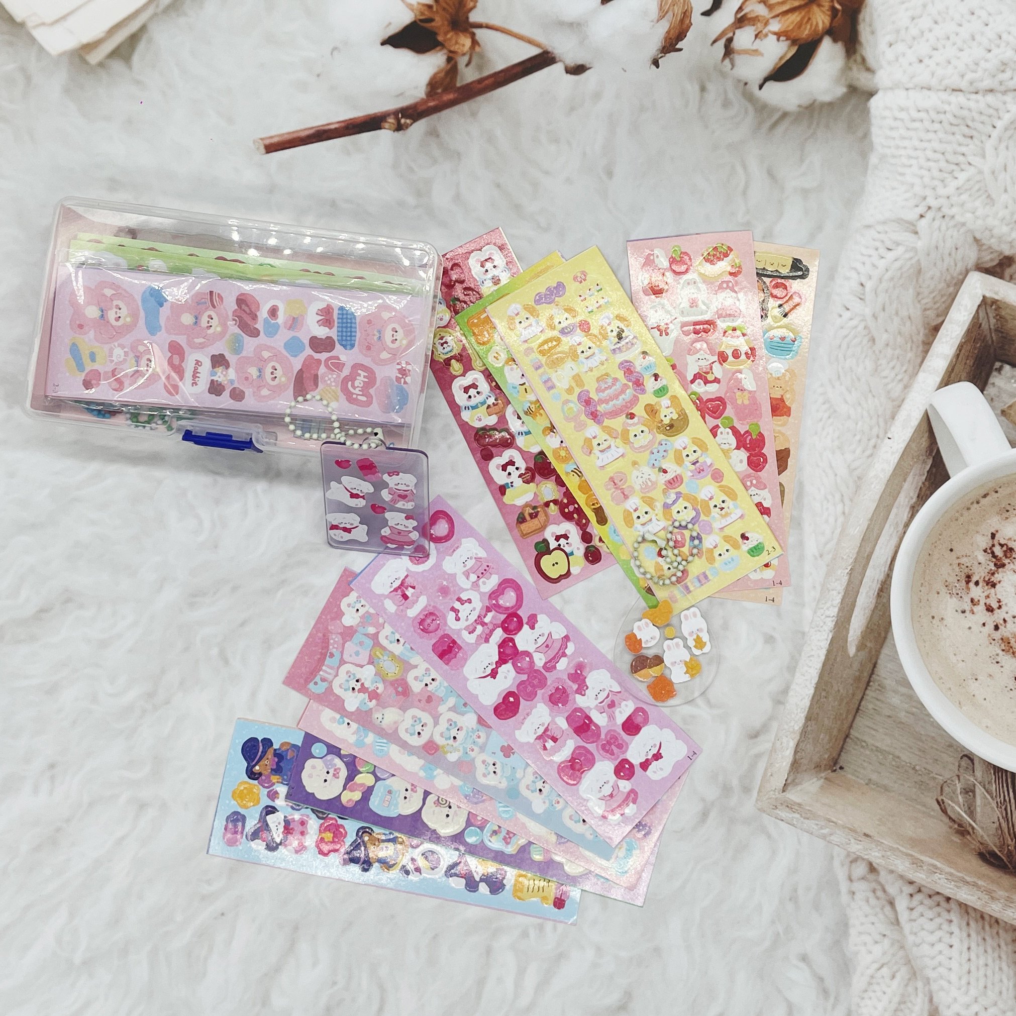 BD PACK wholesale mix and match multiple Kawaii children's stationery cards cute and shiny waterproof self-adhesive stickers