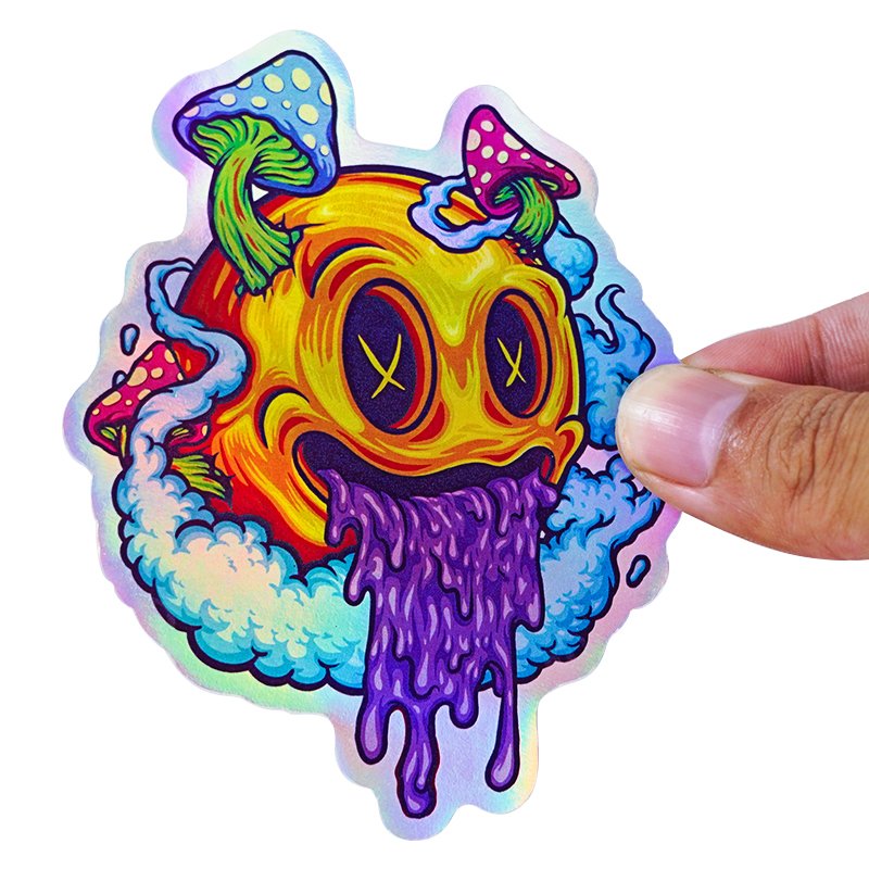 Custom logo label printing die cut Vinyl stickers custom waterproof cartoon stickers manufacturers