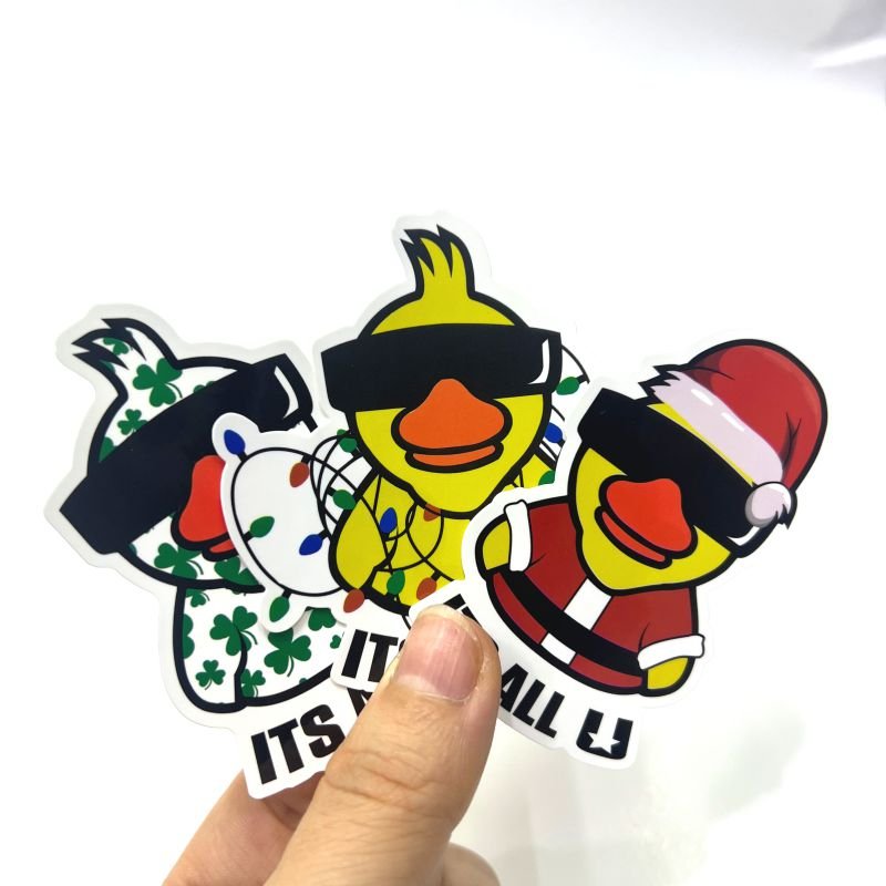 Custom High Quality PVC Vinyl Stickers Label Logo Design Waterproof Sticker For Decorate The Box