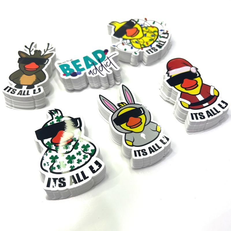 Custom High Quality PVC Vinyl Stickers Label Logo Design Waterproof Sticker For Decorate The Box